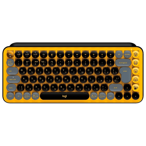 Клавиатура Logitech POP Keys Желтый Игровой, Беспроводные photo 1