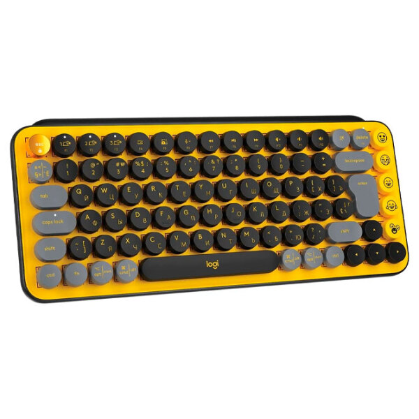 Клавиатура Logitech POP Keys Желтый Игровой, Беспроводные photo 3