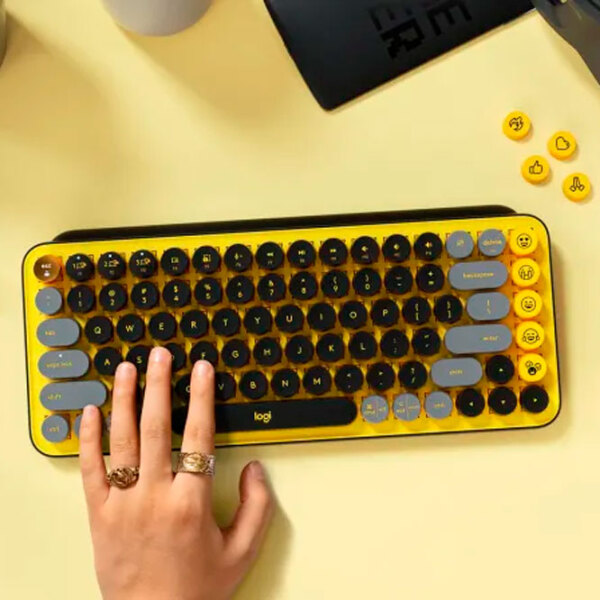 Клавиатура Logitech POP Keys Желтый Игровой, Беспроводные photo 7