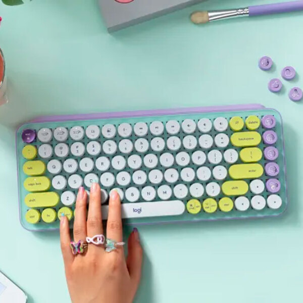 Клавиатура Logitech POP Keys Мятный Игровой, Беспроводные photo 6