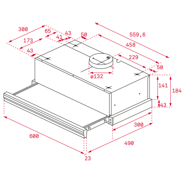 Вытяжка Teka CNL 6415 Черный 60 см, Рециркуляция, 385 м³/ч photo 3