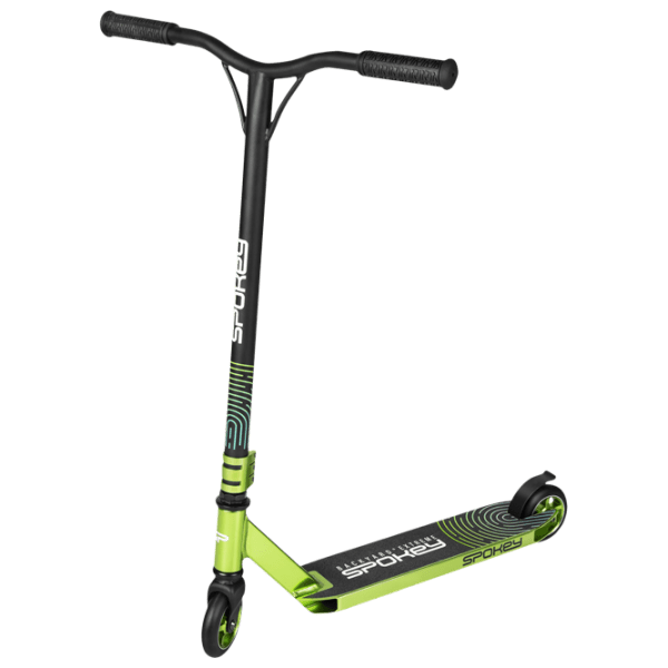 Детский двухколёсный самокат Spokey Backyard Extreme (929013) Зелёный 5 лет, 100 кг, Полиуретановые photo 1