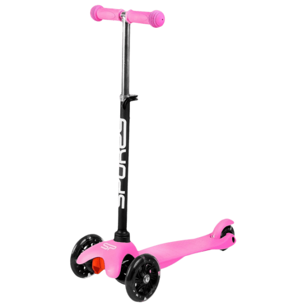 Детский трёхколёсный самокат Spokey Funride (927048) Розовый 3 года, 20 кг, Пластиковые с силиконом photo 1