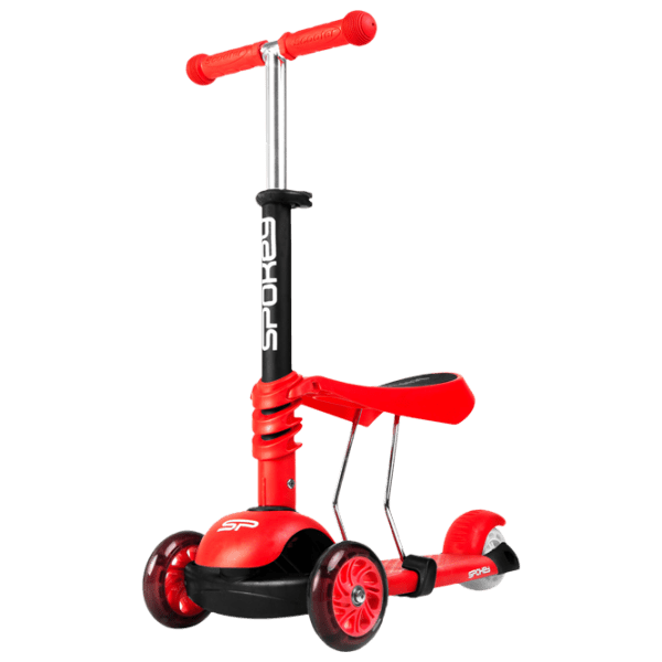 Детский трёхколёсный самокат Spokey Tripla (927100) Красный 2 года, 20 кг, Пластиковые с силиконом photo 1