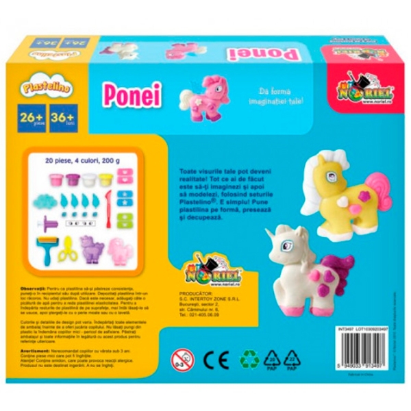 Set de creație Noriel Plastelino Ponei INT3497 Multicolor Pentru copii, 3+ photo 1