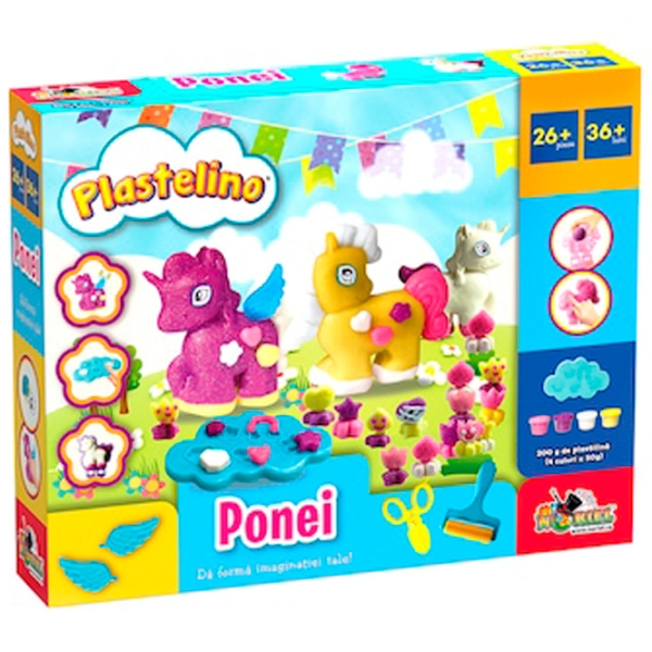 Set de creație Noriel Plastelino Ponei INT3497 Multicolor Pentru copii, 3+ photo 2