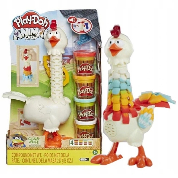 Set de creație Hasbro Play-Doh Cluck a-Dee Feather Fun Chicken E6647 Multicolor Pentru copii, 3+ photo 2