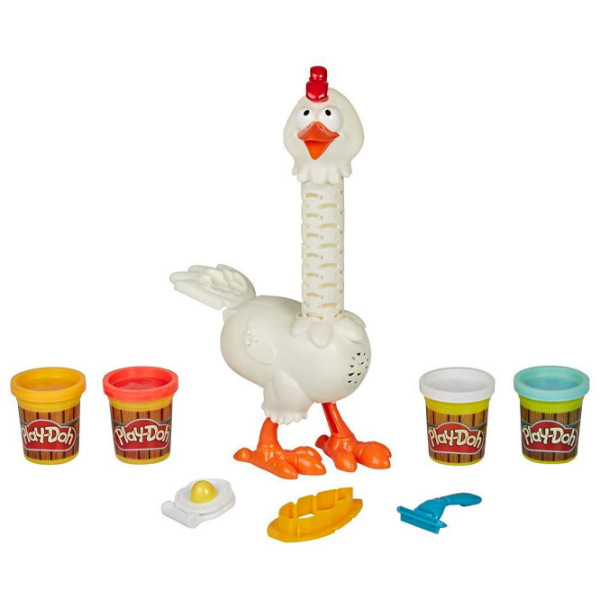 Set de creație Hasbro Play-Doh Cluck a-Dee Feather Fun Chicken E6647 Multicolor Pentru copii, 3+ photo 3