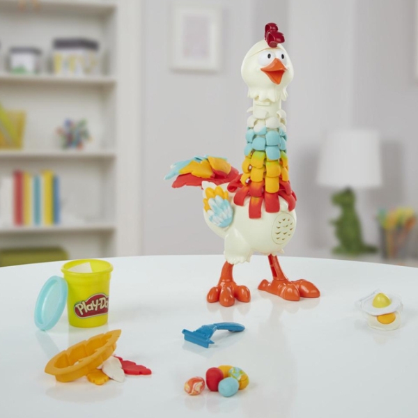 Set de creație Hasbro Play-Doh Cluck a-Dee Feather Fun Chicken E6647 Multicolor Pentru copii, 3+ photo 4