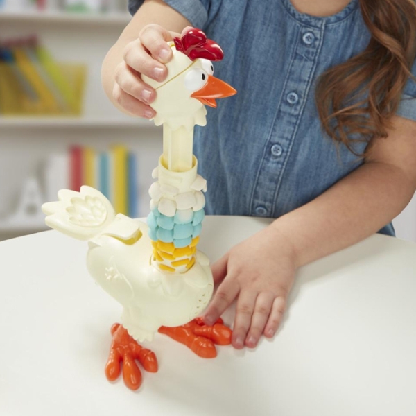 Set de creație Hasbro Play-Doh Cluck a-Dee Feather Fun Chicken E6647 Multicolor Pentru copii, 3+ photo 8