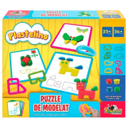Set de creație Noriel Plastelino Puzzle de modelat INT3527 Multicolor Pentru copii, 3+
