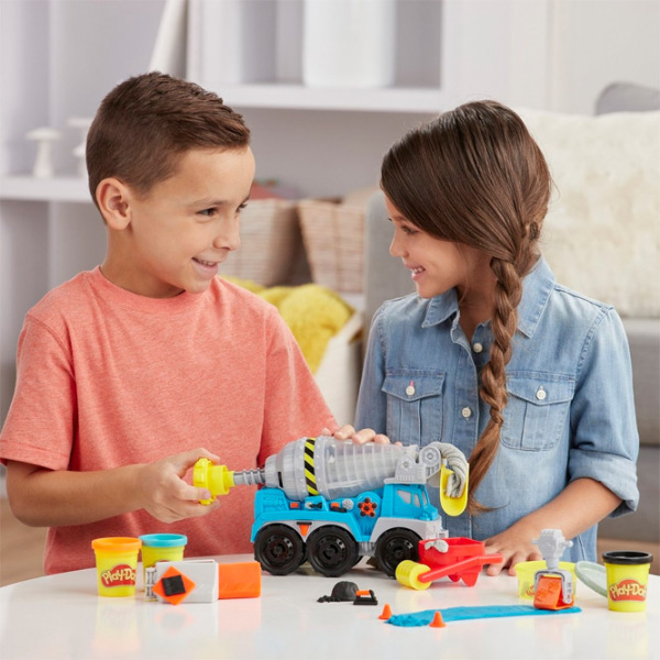 Set de creație Hasbro Play-Doh CEMENT TRUCK E6891 Multicolor Pentru copii, 3+ photo 4