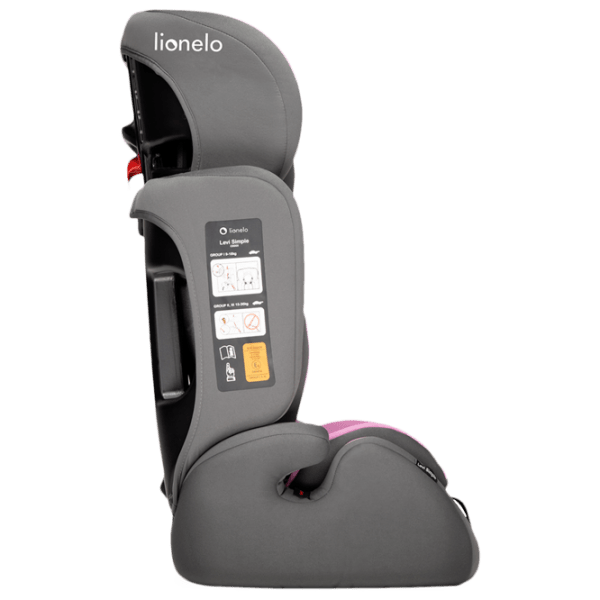 Scaun auto Lionelo Levi Simple (1000851-001) Pink 9 luni - 12 ani, 36 kg photo 5