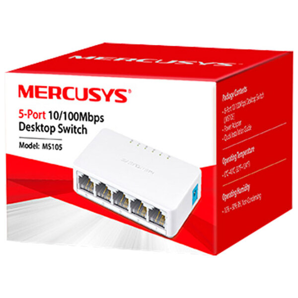 Switch Mercusys MS105 Белый 1 Гбит/ с photo 3