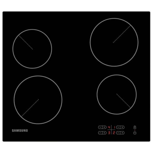 Plită încorporabilă electrică Samsung NZ64T3506AK/ WT Black Vitroceramică, 6000 W, Hi-light photo 1