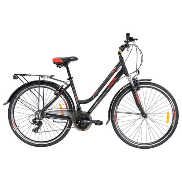 Bicicletă Crosser CITY 700C 28" 18" Red Black Aluminiu / Pentru adulți photo 1