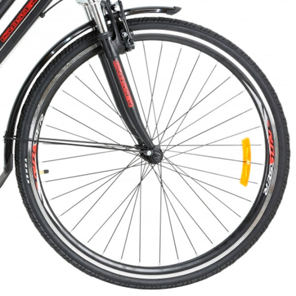 Bicicletă Crosser CITY 700C 28" 18" Red Black Aluminiu / Pentru adulți photo 3