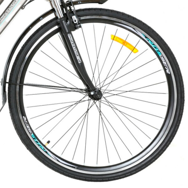 Bicicletă Crosser CITY 700C 28" 18" Turquoise Gray Aluminiu / Pentru adulți photo 3