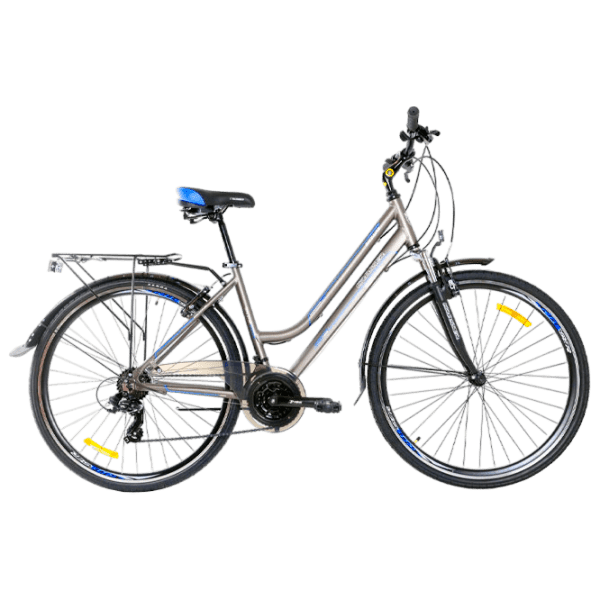 Bicicletă Crosser CITY 700C 28" 18" Blue Gray Aluminiu / Pentru adulți photo 1