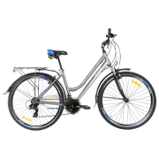 Bicicletă Crosser CITY 700C 28" 18" Blue Gray Aluminiu / Pentru adulți