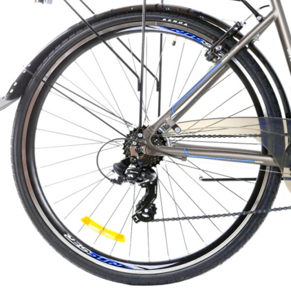Bicicletă Crosser CITY 700C 28" 18" Blue Gray Aluminiu / Pentru adulți photo 2
