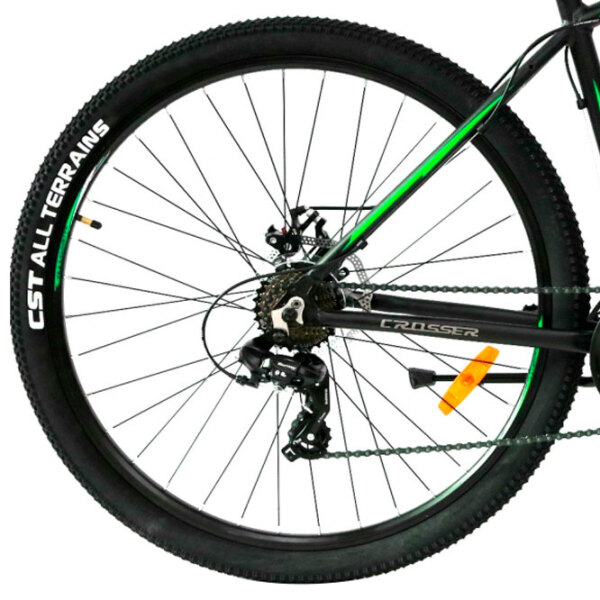 Bicicletă Crosser INSPIRON 29" 19" Green Black Aluminiu / Pentru adulți photo 2