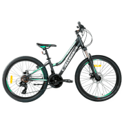 Bicicletă Crosser Levin 24" 12" Green Black Aluminiu / Pentru adulți