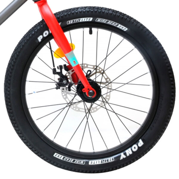Bicicletă Crosser Kids Bike 24" Gray Red Aluminiu / Pentru copii photo 4