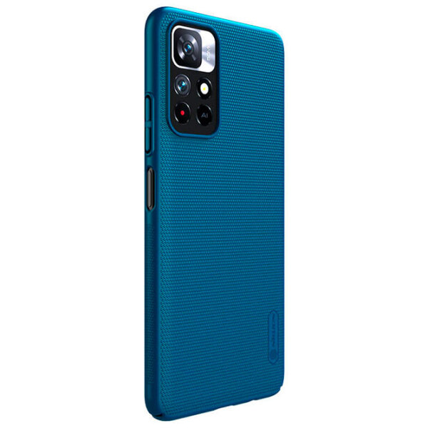 Чехол для смартфона Xiaomi Redmi Note 11 4G (Frosted Shield) Peacock Синий Nillkin, ПУ, Back photo 3
