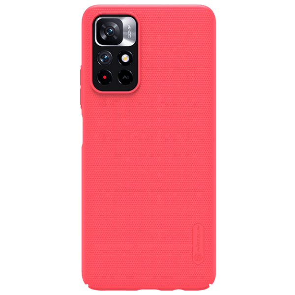 Чехол для смартфона Xiaomi Redmi Note 11 4G (Frosted Shield) Bright Красный Nillkin, ПУ, Back photo 1