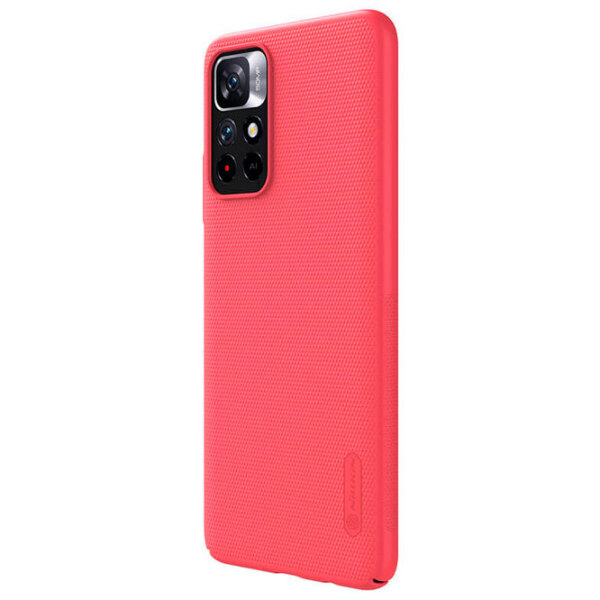 Чехол для смартфона Xiaomi Redmi Note 11 4G (Frosted Shield) Bright Красный Nillkin, ПУ, Back photo 3