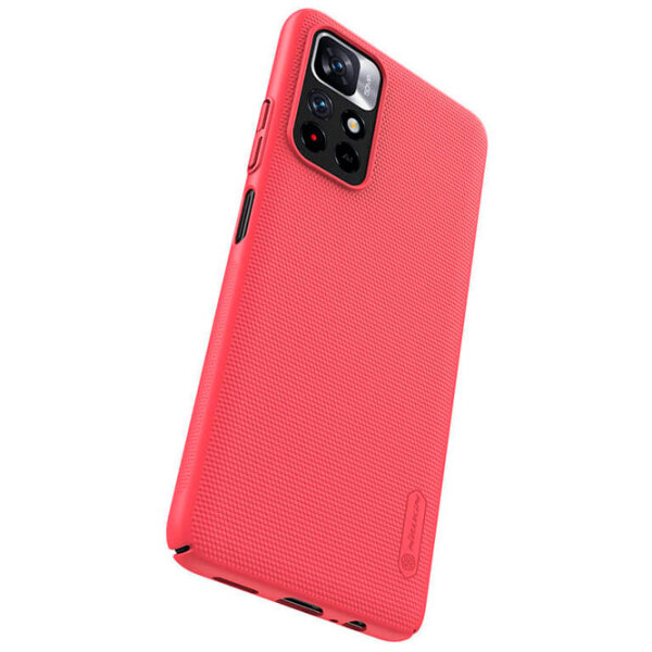 Чехол для смартфона Xiaomi Redmi Note 11 4G (Frosted Shield) Bright Красный Nillkin, ПУ, Back photo 5