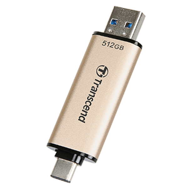 USB Flash Transcend Jet Flash 930C 512 GB Gold USB 2.0/ USB Type-C, Aluminiu photo 3