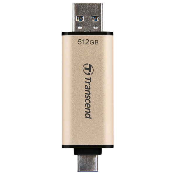 USB Flash Transcend Jet Flash 930C 512 GB Gold USB 2.0/ USB Type-C, Aluminiu photo 4