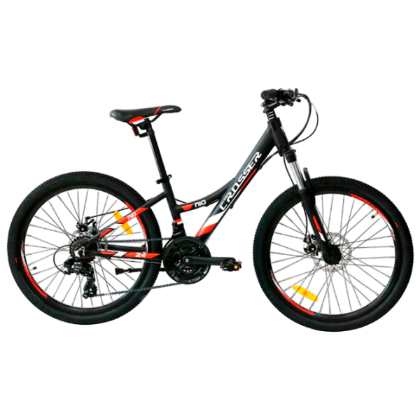 Bicicletă Crosser Stels Nio 24" 12.5" Black  Aluminiu / Pentru copii photo 1