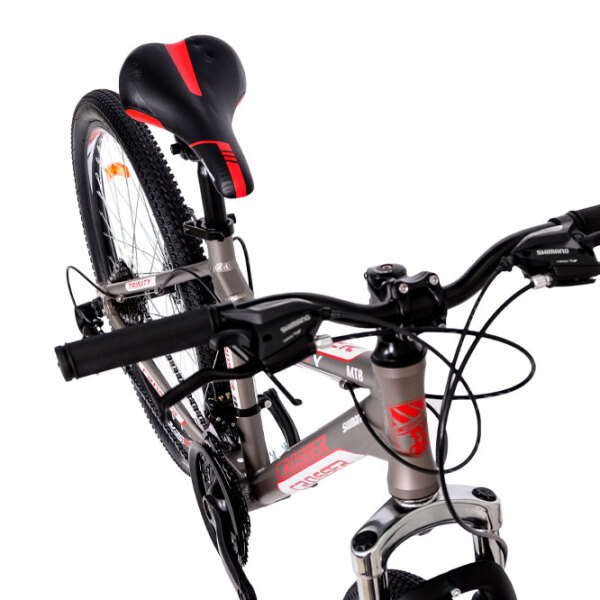 Bicicletă Crosser Trinity 24" 15" Gray Red Aluminiu / Pentru copii photo 2