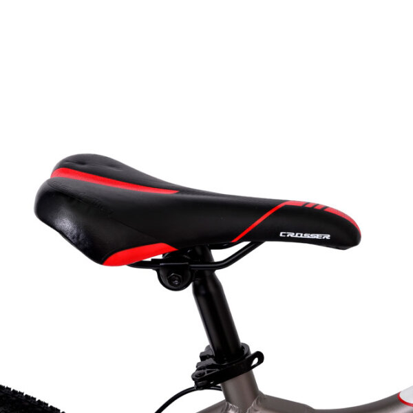 Bicicletă Crosser Trinity 24" 15" Gray Red Aluminiu / Pentru copii photo 3
