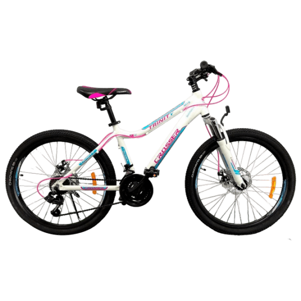 Bicicletă Crosser Trinity 24" 15" (24-035-21-15) White Aluminiu / Pentru copii photo 1