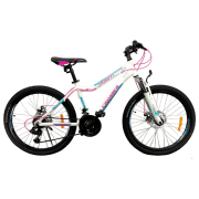 Bicicletă Crosser Trinity 24" 15" (24-035-21-15) White Aluminiu / Pentru copii