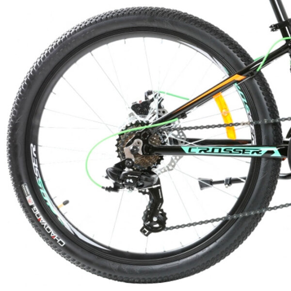 Bicicletă Crosser XC-200 26" 16.9" Green Black Aluminiu / Pentru copii photo 2