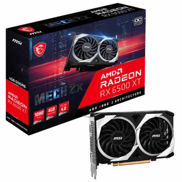 Видеокарта MSI Radeon RX 6500 XT MECH 2X 4 ГБ  photo 5