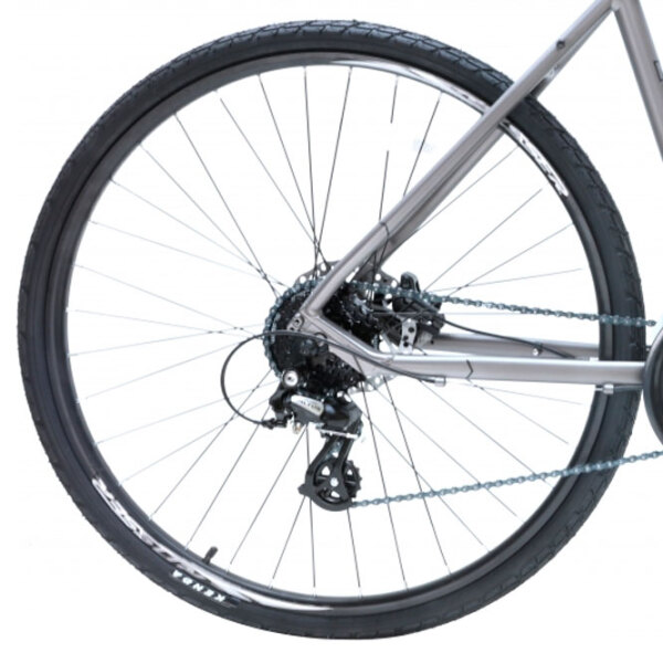 Bicicletă Crosser HYBRID 700C 20" 24" Gray Black Aluminiu / Pentru adulți photo 1