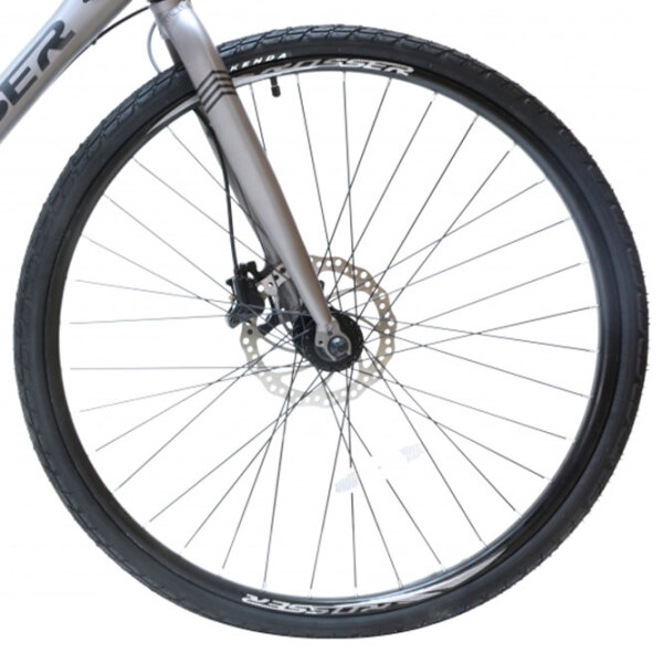 Bicicletă Crosser HYBRID 700C 20" 24" Gray Black Aluminiu / Pentru adulți photo 2
