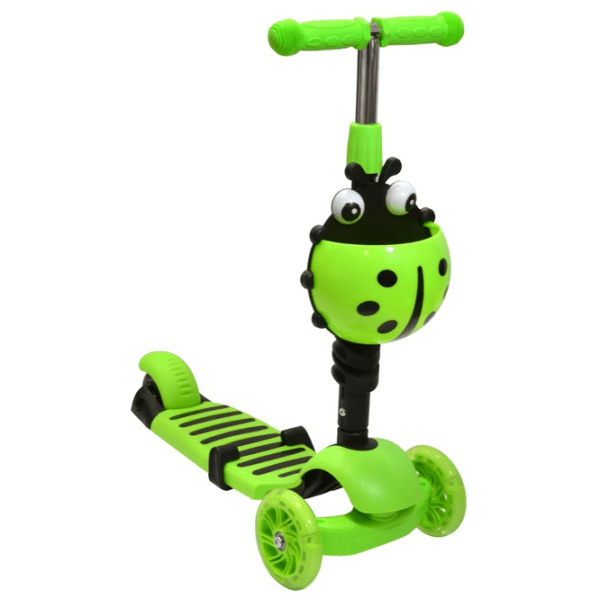 Trotinetă pentru copii cu trei roți Enero Balance 3 in 1 (1001680-001) Green 3 ani, 50 kg, Din plastic cu silicon photo 4