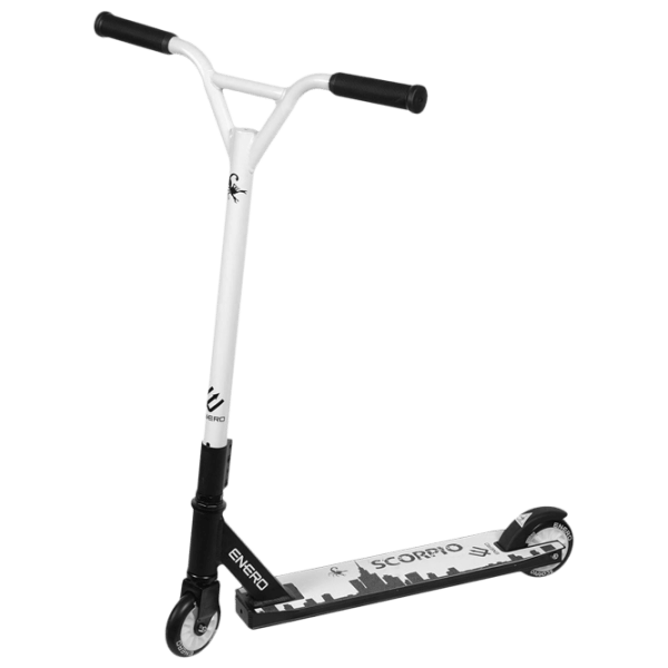 Trotinetă pentru copii cu două roți Enero Scorpio (1001683-002) White 8 ani, 100 kg, Din PU photo 1