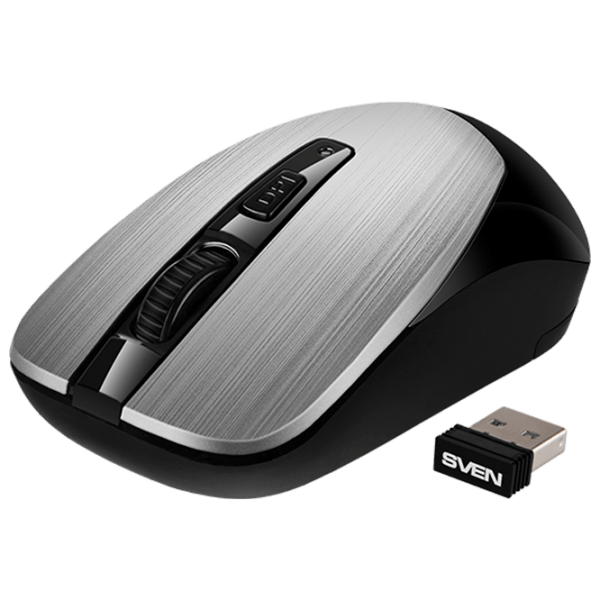 Mouse Sven RX-380W Silver Cu fir, 1600 dpi photo 2