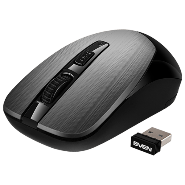 Mouse Sven RX-380W Dark Silver Cu fir, 1600 dpi photo 2