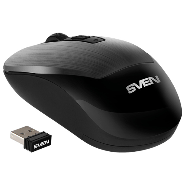 Mouse Sven RX-380W Dark Silver Cu fir, 1600 dpi photo 3