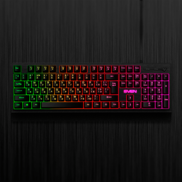 Tastatură Sven KB-C7150EL Black Gaming, Cu fir photo 5