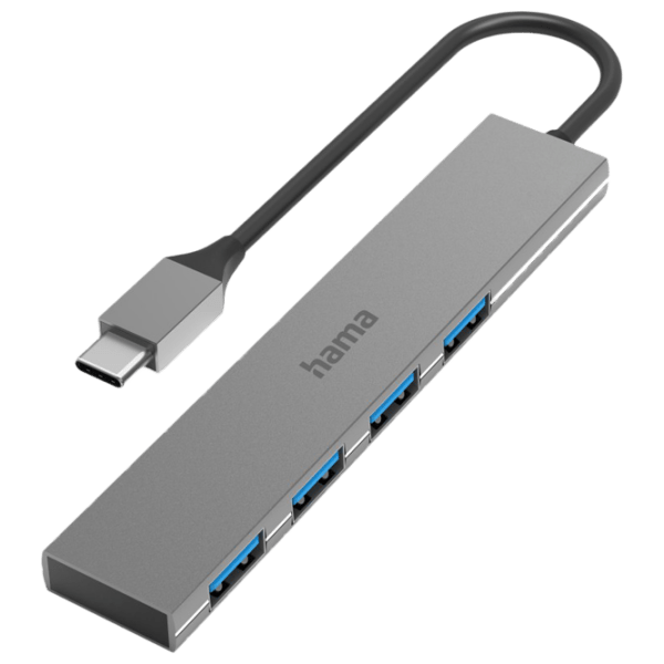 Adaptor Hub Hama 200101 Silver USB Type-C photo 1